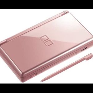 Rose gold Nintendo DS lite with case & games